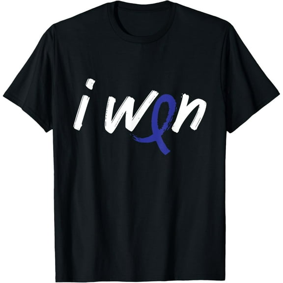 Rectal Cancer Awareness I Won Fighter T-Shirt - Black, Unisex-Adults, Short Sleeve, T-Shirt, Cancer Awareness T-Shirt100% cotton