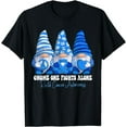 thumbnail image 1 of Rectal Cancer Awareness Month Blue Ribbon Gnomies Support T-Shirt, 1 of 4