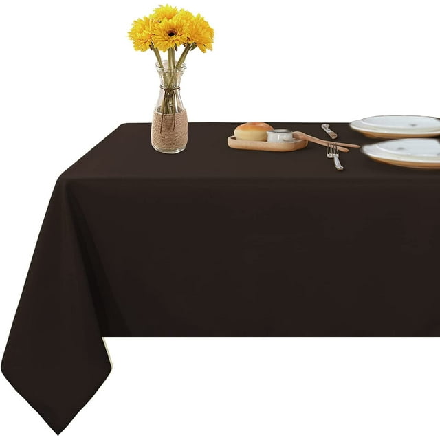Rectangle 100% Cotton Tablecloth - Pack of 10 - Chocolate Solid (60 x 60 Inch) Table Covers for Dinnings, Weddings, Banquet & Parties - 400TC Table Runners & Linen, Wrinkle Free and Ultra Soft.