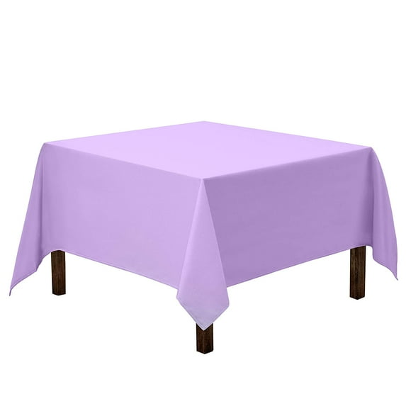 Rectangle 100% Cotton Tablecloth - Pack of 10 - Lavender Solid (60 x 60 Inch) Table Covers for Dinnings, Weddings, Banquet & Parties - 400TC Table Runners & Linen, Wrinkle Free and Ultra Soft.
