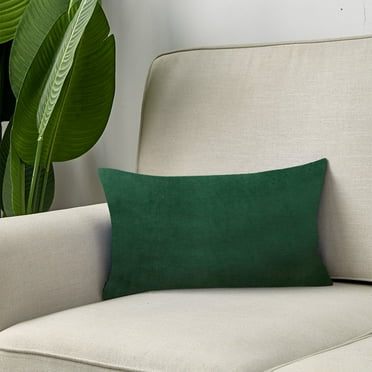 Rectangle 12''x20'' Pack of 2 Velvet Solid Colors Pillow Covers (With or Without Inserts)