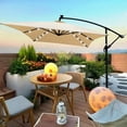 thumbnail image 1 of Rectangle 2x3M Outdoor Patio Umbrella Solar Powered LED Lighted Sun Shade Market Waterproof 8 Ribs Umbrella, 1 of 5