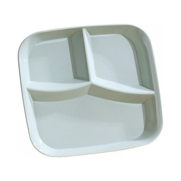Rectangle 3 Divided Plate Compartment Plate For Food Plastic Salad Dinner  Plates Dinnerware Plate Serving Plate