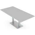 thumbnail image 1 of Rectangle 4 Person Conference Table Laminate Top Square Base 36X60 Light Gray, 1 of 3