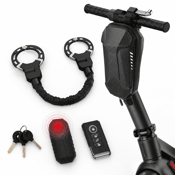 Rectangle 4LB Heavy-Duty Alloy Steel Anti- Bicycle Lock with Alarm and Remote