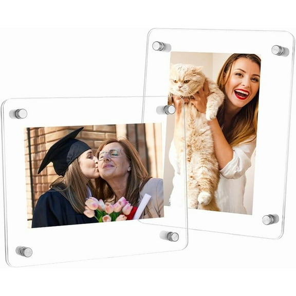 Rectangle Acrylic Photo Frame Double-sided Acrylic Specimen Frame Clear 255x205x34mm