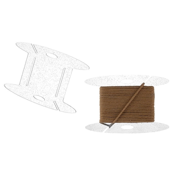 Rectangle Acrylic Thread Winding Boards Floss Bobbin Thread Organizer Card for Cross-Stitch Clear 115x165x2.5mm Hole: 25x8mm