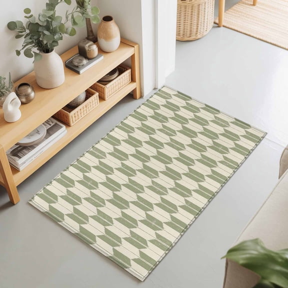 Rectangle Area Rug 2x3ft,Abstract Arrow Weave Washable Carpet Non-Slip Runner Accent Rugs Indoor Floor Mat for Bedroom Living Room Decor,Repeating Shapes Geometric Art