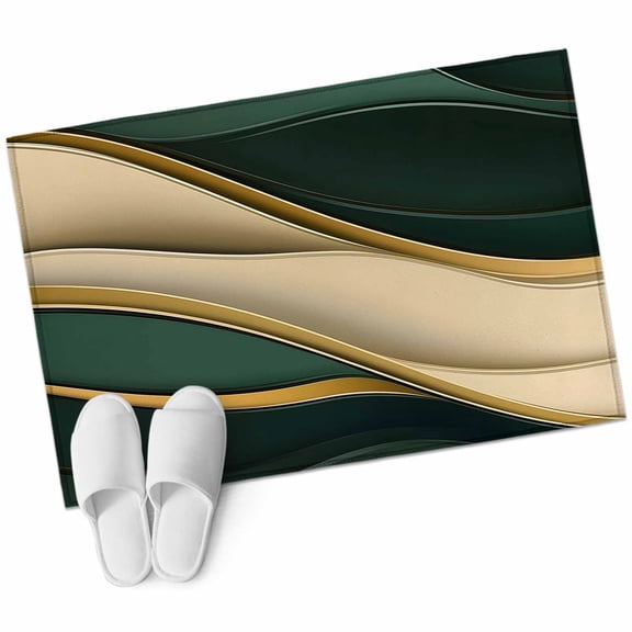 Rectangle Area Rug 2x3ft, Abstract Ripple Art Non-Slip Non-Shedding Floor Mat, Modern Artwork Washable Sturdy Carpet for Living Room Bedroom Home Decor