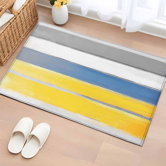 Rectangle Area Rug 2x3ft, Abstract Watercolor Color Block Non-Shedding Washable Area Rug, Vintage Street Art Non Slip Low-Profile Rugs for Living Room, Bedroom Dining Room