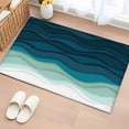thumbnail image 1 of Rectangle Area Rug 2x3ft,Abstract Waves Gradient Green Washable Carpet Non-Slip Runner Accent Rugs Indoor Floor Mat for Bedroom Living Room Decor,Ocean Ripple Seamless, 1 of 9