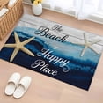 thumbnail image 1 of Rectangle Area Rug 2x3ft, Beach Is Happy Place Words Non-Shedding Washable Area Rug, Sea Starfish on Wood Non Slip Low-Profile Rugs for Living Room, Bedroom Dining Room, 1 of 9