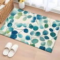 thumbnail image 1 of Rectangle Area Rug 2x3ft, Blue Green Eucalyptus Leaf Non-Shedding Washable Area Rug, Watercolor Leaves Seamless Non Slip Low-Profile Rugs for Living Room, Bedroom Dining Room, 1 of 9