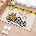 thumbnail image 1 of Rectangle Area Rug 2x3ft, Chicken Black Buffalo Plaid Trucks Non-Shedding Washable Area Rug, Vintage Sunflower Leaves Non Slip Low-Profile Rugs for Living Room, Bedroom Dining Room, 1 of 9