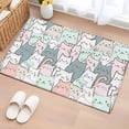 thumbnail image 1 of Rectangle Area Rug 2x3ft, Cute Cat Cartoon Animal Non-Shedding Washable Area Rug, Funny Colorful Kittens Non Slip Low-Profile Rugs for Living Room, Bedroom Dining Room, 1 of 9