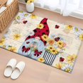 thumbnail image 1 of Rectangle Area Rug 2x3ft,Gnome Rustic White Yellow Floral Washable Carpet Non-Slip Runner Accent Rugs Indoor Floor Mat for Bedroom Living Room Decor,Vintage Rose Letter, 1 of 9