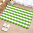 thumbnail image 1 of Rectangle Area Rug 2x3ft, Green White Geometric Striped Non-Slip Non-Shedding Floor Mat, Spring Season Washable Sturdy Carpet for Living Room Bedroom Home Decor, 1 of 9