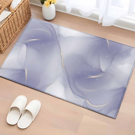 Rectangle Area Rug 2x3ft,Modern Purple Gold Lines Marble Washable Carpet Non-Slip Runner Accent Rugs Indoor Floor Mat for Bedroom Living Room Decor,Abstract Gradient Art