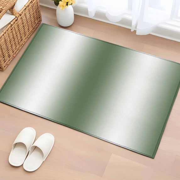 Rectangle Area Rug 2x3ft,Sage Green Gradient Washable Carpet Non-Slip Runner Accent Rugs Indoor Floor Mat for Bedroom Living Room Decor,Abstract Ombre Minimalist Style