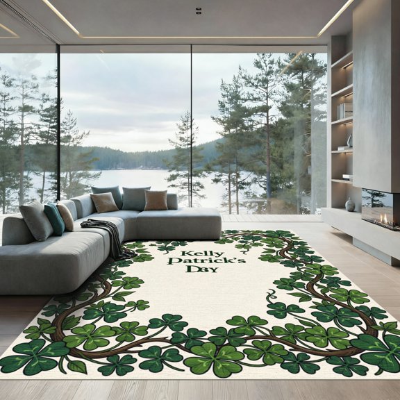 Rectangle Area Rug 2x3ft,Spring Farmhouse Flower on Vintage Linen Washable Carpet Non-Slip Runner Accent Rugs Indoor Floor Mat for Bedroom Living Room Decor,Herb Botanical