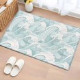 thumbnail image 1 of Rectangle Area Rug 2x3ft, Summer Coastal Abstract Waves Non-Shedding Washable Area Rug, Modern Minimalist Wavy Non Slip Low-Profile Rugs for Living Room, Bedroom Dining Room, 1 of 9
