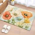 thumbnail image 1 of Rectangle Area Rug 2x3ft,Summer Poppy Flower Plant Washable Carpet Non-Slip Runner Accent Rugs Indoor Floor Mat for Bedroom Living Room Decor,Watercolor Bloom Floral, 1 of 9