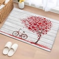 thumbnail image 1 of Rectangle Area Rug 2x3ft, Valentine's Day Love Trees Non-Slip Non-Shedding Floor Mat, Bicycles on Farm Wood Washable Sturdy Carpet for Living Room Bedroom Home Decor, 1 of 9