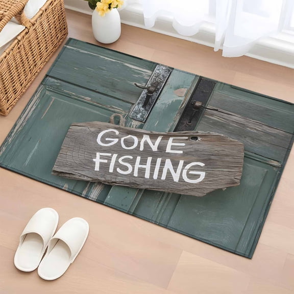 Rectangle Area Rug 2x3ft, Vintage Farmhouse Green Board Non-Slip Non-Shedding Floor Mat, Funny Quote Seamless Washable Sturdy Carpet for Living Room Bedroom Home Decor