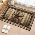 thumbnail image 1 of Rectangle Area Rug 2x3ft,Western Star Farm Brown Wood Grain Washable Carpet Non-Slip Runner Accent Rugs Indoor Floor Mat for Bedroom Living Room Decor,Vintage Farmhouse, 1 of 9