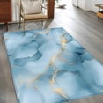 thumbnail image 1 of Rectangle Area Rug 3x5ft,Abstract Gradient Marble Texture Washable Carpet Non-Slip Runner Accent Rugs Indoor Floor Mat for Bedroom Living Room Decor,Blue Stone with Gold Stripe, 1 of 9