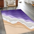 thumbnail image 1 of Rectangle Area Rug 3x5ft,Abstract Purple Waves Gradient Washable Carpet Non-Slip Runner Accent Rugs Indoor Floor Mat for Bedroom Living Room Decor,Watercolor Ripple Seamless, 1 of 9