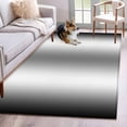 thumbnail image 1 of Rectangle Area Rug 4x6ft, Abstract Black Grey Gradient Non-Shedding Washable Area Rug, Country Farmhouse Color Non Slip Low-Profile Rugs for Living Room, Bedroom Dining Room, 1 of 9
