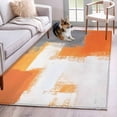 thumbnail image 1 of Rectangle Area Rug 4x6ft, Abstract Modern Graffiti Art Non-Shedding Washable Area Rug, Orange White Gray Oil Painting Non Slip Low-Profile Rugs for Living Room, Bedroom Dining Room, 1 of 9