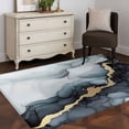 thumbnail image 1 of Rectangle Area Rug 4x6ft,Abstract Ombre Black Grey Marble Washable Carpet Non-Slip Runner Accent Rugs Indoor Floor Mat for Bedroom Living Room Decor,Modern Texture Seamless, 1 of 9