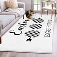 thumbnail image 1 of Rectangle Area Rug 4x6ft, Easter Eggs Black White Buffalo Check Non-Shedding Washable Area Rug, Simply White Back Non Slip Low-Profile Rugs for Living Room, Bedroom Dining Room, 1 of 9