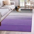 thumbnail image 1 of Rectangle Area Rug 4x6ft, Purple Plank Retro Farm Wood Board Non-Shedding Washable Area Rug, Gray Gradient Wood Grain Non Slip Low-Profile Rugs for Living Room, Bedroom Dining Room, 1 of 9