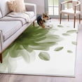 thumbnail image 1 of Rectangle Area Rug 4x6ft, Sage Green Flower Abstract Art Non-Shedding Washable Area Rug, Gradient Floral on White Non Slip Low-Profile Rugs for Living Room, Bedroom Dining Room, 1 of 9