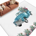 thumbnail image 1 of Rectangle Area Rug 5x8ft,Blue Truck with Cactus Washable Carpet Non-Slip Runner Accent Rugs Indoor Floor Mat for Bedroom Living Room Decor,Tropical Plant Flower, 1 of 9