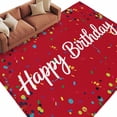 thumbnail image 1 of Rectangle Area Rug 5x8ft,Colorful Happy Birthday Washable Carpet Non-Slip Runner Accent Rugs Indoor Floor Mat for Bedroom Living Room Decor,Red, 1 of 9