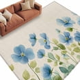 thumbnail image 1 of Rectangle Area Rug 5x8ft,Farmhouse Watercolor Wild Floral Washable Carpet Non-Slip Runner Accent Rugs Indoor Floor Mat for Bedroom Living Room Decor,Pastoral Flower Retro Linen, 1 of 9