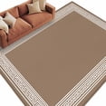 thumbnail image 1 of Rectangle Area Rug 5x8ft,Geometric Key Design on Brown Washable Carpet Non-Slip Runner Accent Rugs Indoor Floor Mat for Bedroom Living Room Decor,Classic Greece Ethnic Pattern, 1 of 9