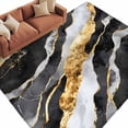 thumbnail image 1 of Rectangle Area Rug 5x8ft,Gradient Black White Marble Texture Washable Carpet Non-Slip Runner Accent Rugs Indoor Floor Mat for Bedroom Living Room Decor,Modern Abstract Art, 1 of 9