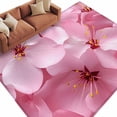 thumbnail image 1 of Rectangle Area Rug 5x8ft,Spring Blossom Floral Seamless Washable Carpet Non-Slip Runner Accent Rugs Indoor Floor Mat for Bedroom Living Room Decor,Pastoral Pink Wild Flowers, 1 of 9