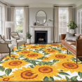 thumbnail image 1 of Rectangle Area Rug 6x9ft,Watercolor Sunflower Pastoral Flower Washable Carpet Non-Slip Runner Accent Rugs Indoor Floor Mat for Bedroom Living Room Decor,Seamless Floral Leaf, 1 of 9