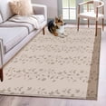 thumbnail image 1 of Rectangle Area Rugs 2.7 x 5 Ft, Beige Pink Floral Non-Slip Residential Carpet, Spring Flowers Indoor Crawling Mats Runner Rugs for Living Room/Dining Room/Bedroom, 1 of 8