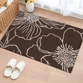 thumbnail image 1 of Rectangle Area Rugs 2 x 3 Ft, Brown Flowers Non-Slip Residential Carpet, Spring Floral Botanical Modern Art Indoor Crawling Mats Runner Rugs for Living Room/Dining Room/Bedroom, 1 of 8
