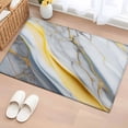 thumbnail image 1 of Rectangle Area Rugs 2 x 3 Ft, Grey Marble Non-Slip Residential Carpet, Modern Abstract Gold Ombre Aesthetic Art Indoor Crawling Mats Runner Rugs for Living Room/Dining Room/Bedroom, 1 of 8