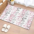 thumbnail image 1 of Rectangle Area Rugs 2 x 3 Ft, Pink Grey Botanical Non-Slip Residential Carpet, Spring Floral Summer Farmhouse Indoor Crawling Mats Runner Rugs for Living Room/Dining Room/Bedroom, 1 of 8