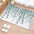thumbnail image 1 of Rectangle Area Rugs 2 x 3 Ft, Teal Green Eucalyptus Leaves Non-Slip Residential Carpet, Spring Plants Leaves Country Indoor Crawling Mats Runner Rugs for Living Room/Dining Room/Bedroom, 1 of 8