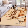 thumbnail image 1 of Rectangle Area Rugs 3 x 5 Ft, Farmhouse Deer Non-Slip Residential Carpet, Wildlife Elk Animals Rustic Orange Indoor Crawling Mats Runner Rugs for Living Room/Dining Room/Bedroom, 1 of 8